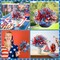 24 Pcs 4th of July Artificial Flowers Red Blue White Patriotic Picks Decoration Independence Day Fake Babys Breath Stems